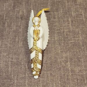 5 For 25.00/Angelic Visitation Ornament/ Hallmark/New Cond.White Porcelean/2002